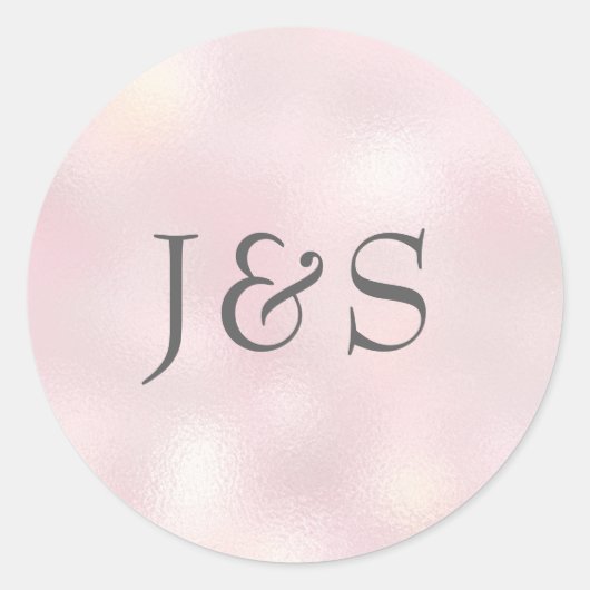 Mariage rose Shimmer autocollants personnalisés (Devant)