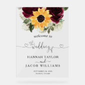 Mariage Rose Sunflower Bienvenue (Recto)