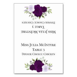 Mariage Rose violet do-it-yourself Plier Carte Pla