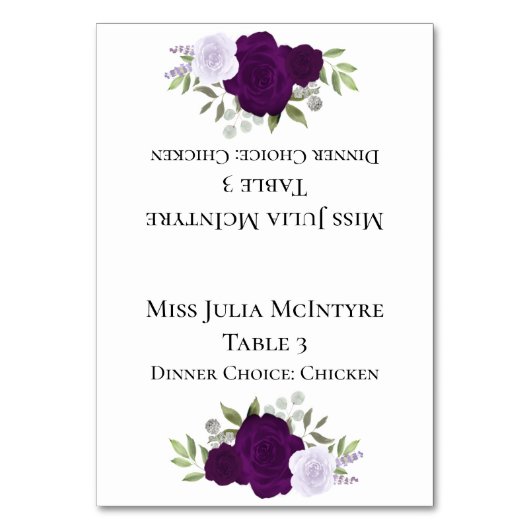 Mariage Rose violet do-it-yourself Plier Carte Pla (Par défaut)
