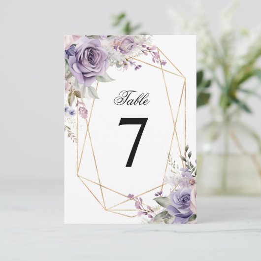 Mariage rose violet et rose vif Numéro de table (Debout devant)