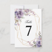 Mariage rose violet et rose vif Numéro de table (Dos)