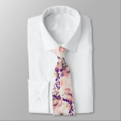 Mariage rose violet Floral Cravate (Attaché)