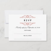 Mariage rouge antique RSVP (Devant)
