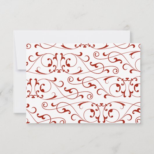 Mariage rouge antique RSVP (Dos)