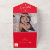 Mariage rouge brillant en une seule invitation (Dehors)