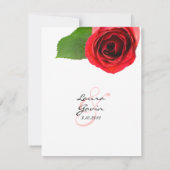 Mariage rouge classique RSVP (Dos)