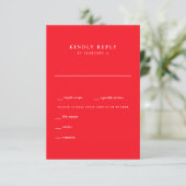 Mariage rouge d'été moderne RSVP (Debout devant)