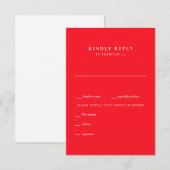 Mariage rouge d'été moderne RSVP (Devant / Derrière)