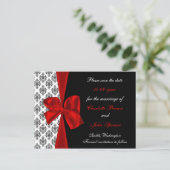 mariage rouge enregistrer la date faire-part (Debout devant)