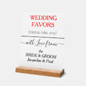 Mariage rouge favorise la typographie NOMS (Angle)