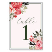 Mariage rouge flou intemporel numéro de table (Dos)