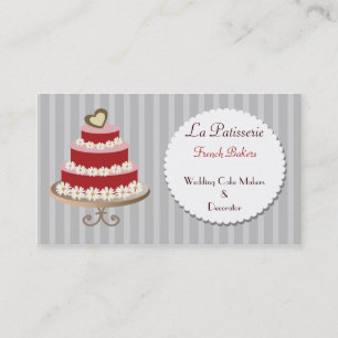 mariage rouge pâtisseries cartes de visite
