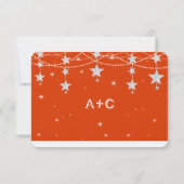 Mariage rouge plus léger sous les étoiles RSVP (Dos)
