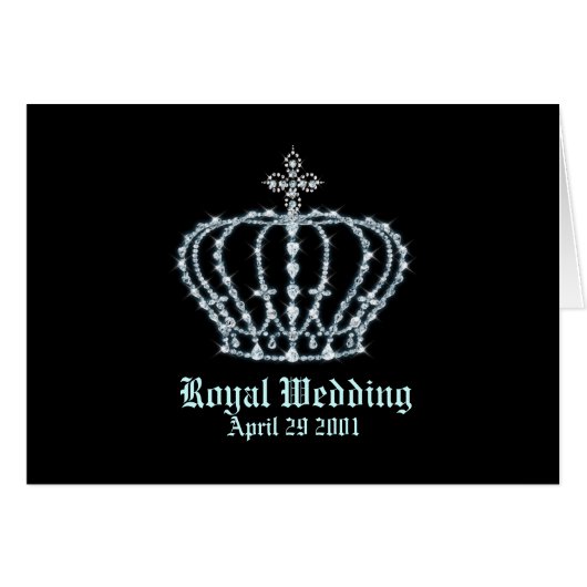Mariage royal 5,6" x 4" carte (Devant Horizontal)
