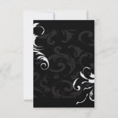 Mariage Royal Black Fwirls RSVP (Dos)