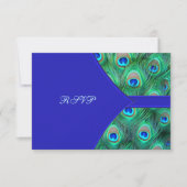 Mariage Royal Blue Peacock RSVP (Devant)