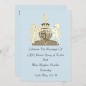 Mariage royal Harry and Meghan Custom Invitation B (Devant / Derrière)