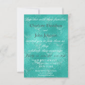 Mariage Royal Invitation Mint Bleu & dentelle (Dos)