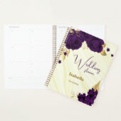 mariage royal violet or fleuri (Devant avec enveloppe)
