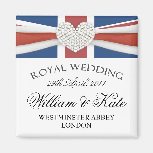 Mariage royal - William & Kate Keepsaké Magnet (Devant)