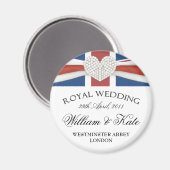 Mariage royal - William & Kate Keepsaké Magnet (Recto/Verso)