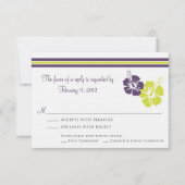 Mariage RSVP à fleurs Hibiscus (Devant)