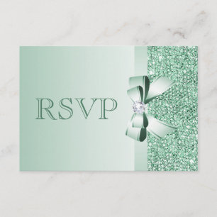 Mariage RSVP à la menthe, à la botte et au diamant