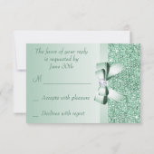 Mariage RSVP à la menthe, à la botte et au diamant (Dos)