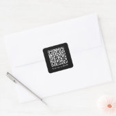 Mariage RSVP Ajouter votre code QR Sticker noir (Enveloppe)
