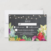 Mariage RSVP Aloha Cartes Tropicales Invitations (Devant)