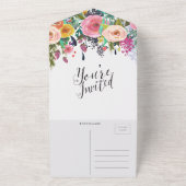 Mariage RSVP amovible tout en 1 Invitation (Dehors)