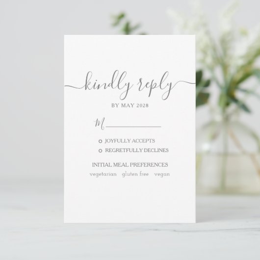 Mariage RSVP avec choix de repas (Debout devant)