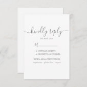 Mariage RSVP avec choix de repas (Devant / Derrière)