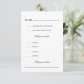 Mariage RSVP Avec Lumières Menu Turquoise (Debout devant)