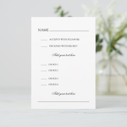 Mariage RSVP Avec Lumières Menu Turquoise (Debout devant)