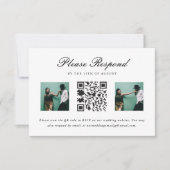 Mariage RSVP avec QR Code et Mariage photo (Devant)