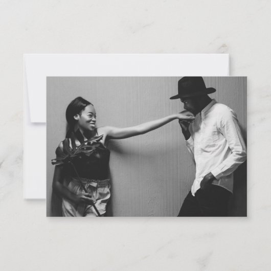 Mariage RSVP avec QR Code et Mariage photo (Dos)