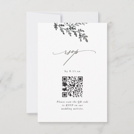 Mariage RSVP avec QR Code et photo (Devant)