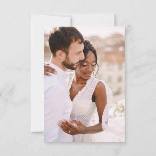 Mariage RSVP avec QR Code et photo (Dos)