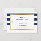Mariage RSVP Bleu Bleu Marine (Devant)