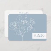 Mariage RSVP (Bleu Diamant) (Devant / Derrière)