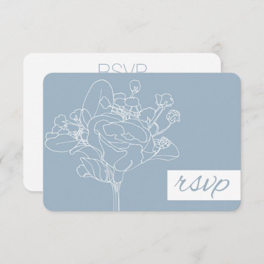 Mariage RSVP (Bleu Diamant) (Devant / Derrière)