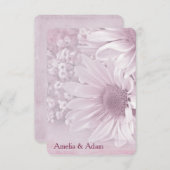 mariage RSVP blush daisy bouquet (Devant / Derrière)