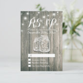 Mariage RSVP Bois rustique & Mason Jar Lumières à (Debout devant)