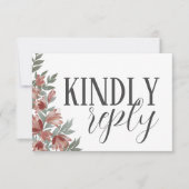 Mariage RSVP Botanique Moderne en Terracotta (Devant)