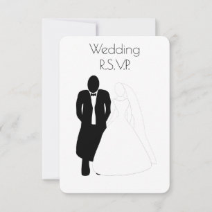 Mariage RSVP Card Bride Groom
