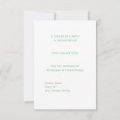 Mariage RSVP Carte Pepperment Papillons Coeur (Dos)