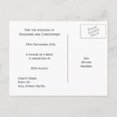 Mariage RSVP carte postale Cercles d'or Rose Pétal (Dos)