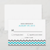 Mariage RSVP Chevron Zigzag Répondre Cartes (Devant / Derrière)